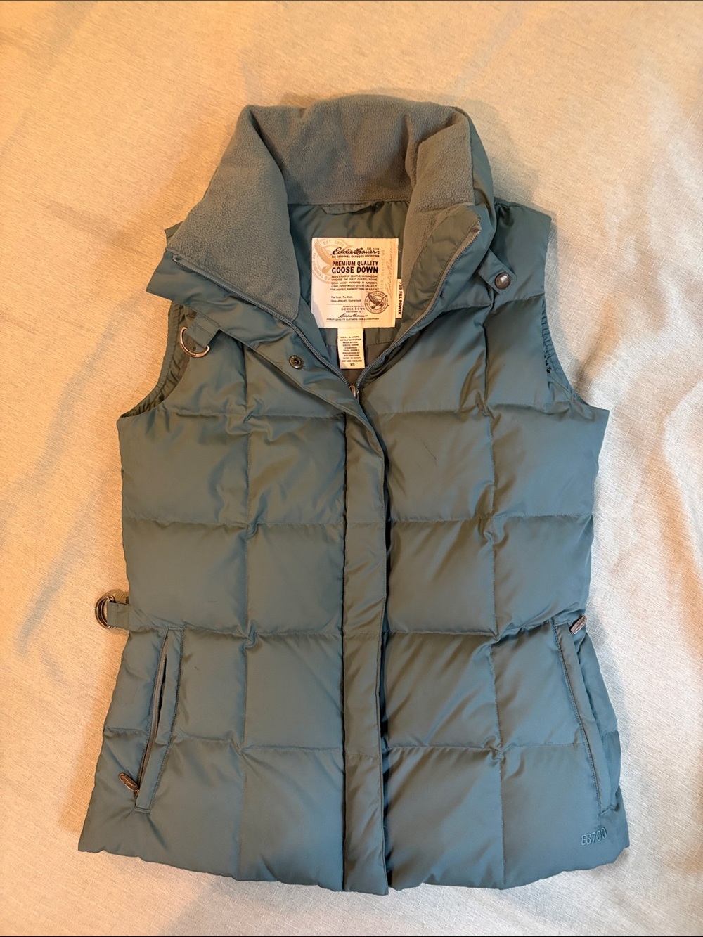 Eddie Bauer Teal Quilted Down Vest